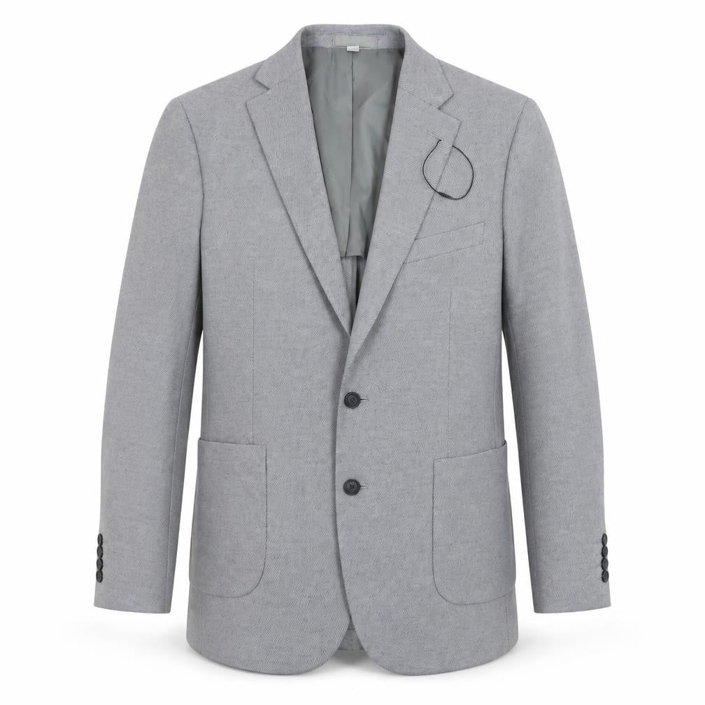 Front view of Marks & Spencer Men's Grey L Regular Fit Blazer Jacket