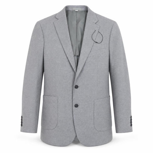 Front view of Marks & Spencer Men's Grey L Regular Fit Blazer Jacket