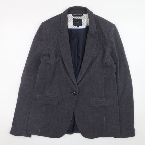 Next Womens Grey Corduroy Blazer Size 16 Classic Lined Jacket