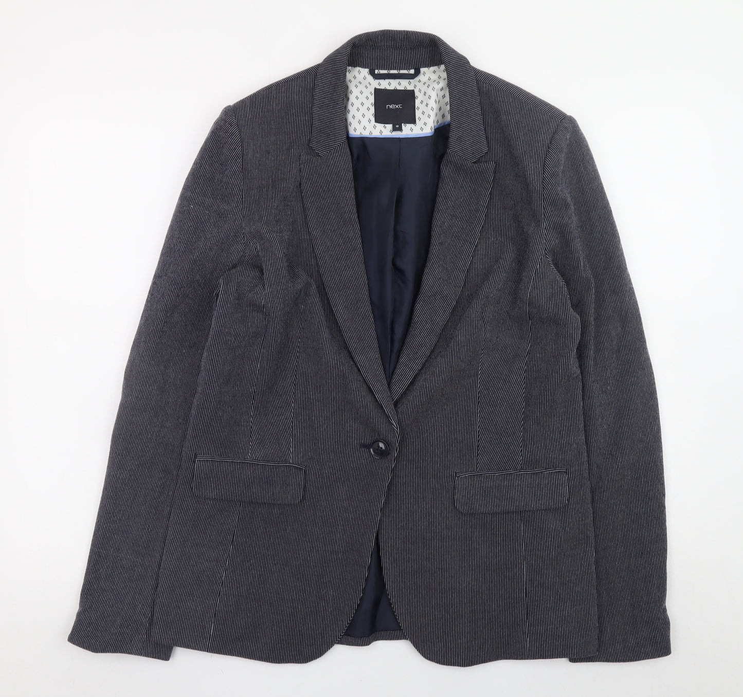 Next Womens Grey Corduroy Blazer Size 16 Classic Lined Jacket