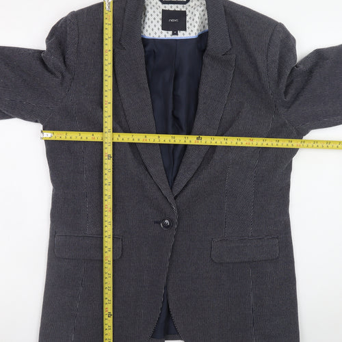 Next Womens Grey Corduroy Blazer Size 16 Classic Lined Jacket