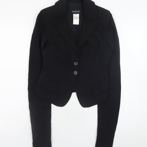 Patrizia Pepe Women’s Black Wool Blend Slim Fit Blazer Size 12