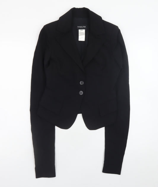 Patrizia Pepe Women’s Black Wool Blend Slim Fit Blazer Size 12