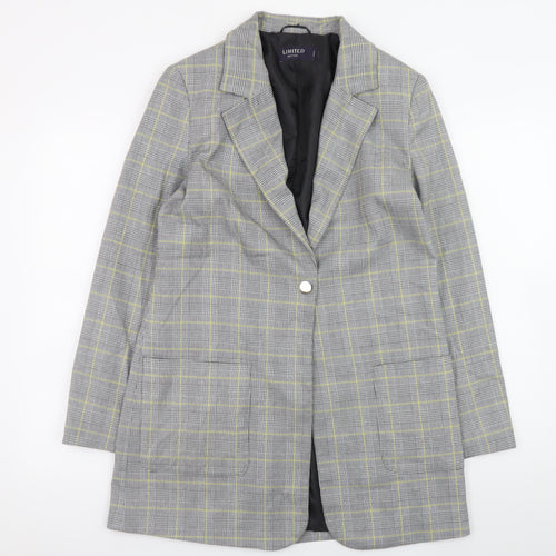Marks and Spencer Women’s Grey Check Blazer Jacket Size 8 Regular