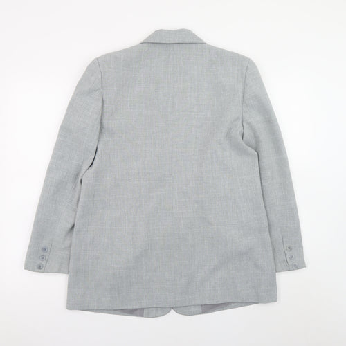 Bon Marché Women Grey Size 14 Blazer Jacket Classic Formal