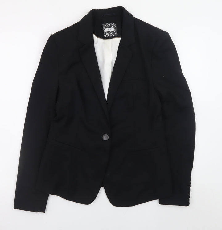 Next Women's Black Blazer UK 14 Classic Lined Work Jacket