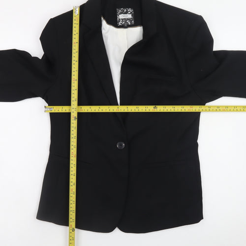 Next Women's Black Blazer UK 14 Classic Lined Work Jacket