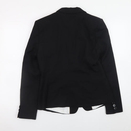 Next Women's Black Blazer UK 14 Classic Lined Work Jacket