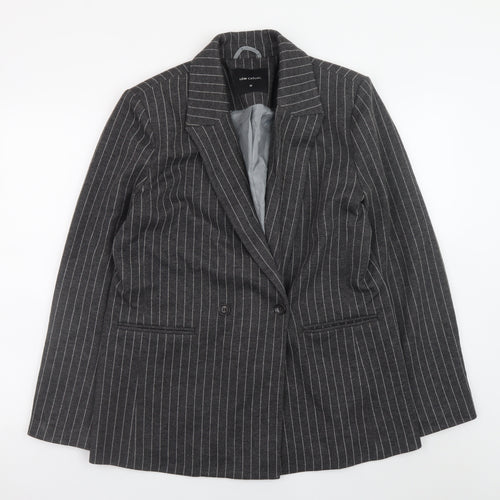 LCW Casual Women's Grey Pinstripe Blazer M Business Style