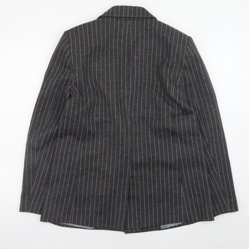 LCW Casual Women's Grey Pinstripe Blazer M Business Style