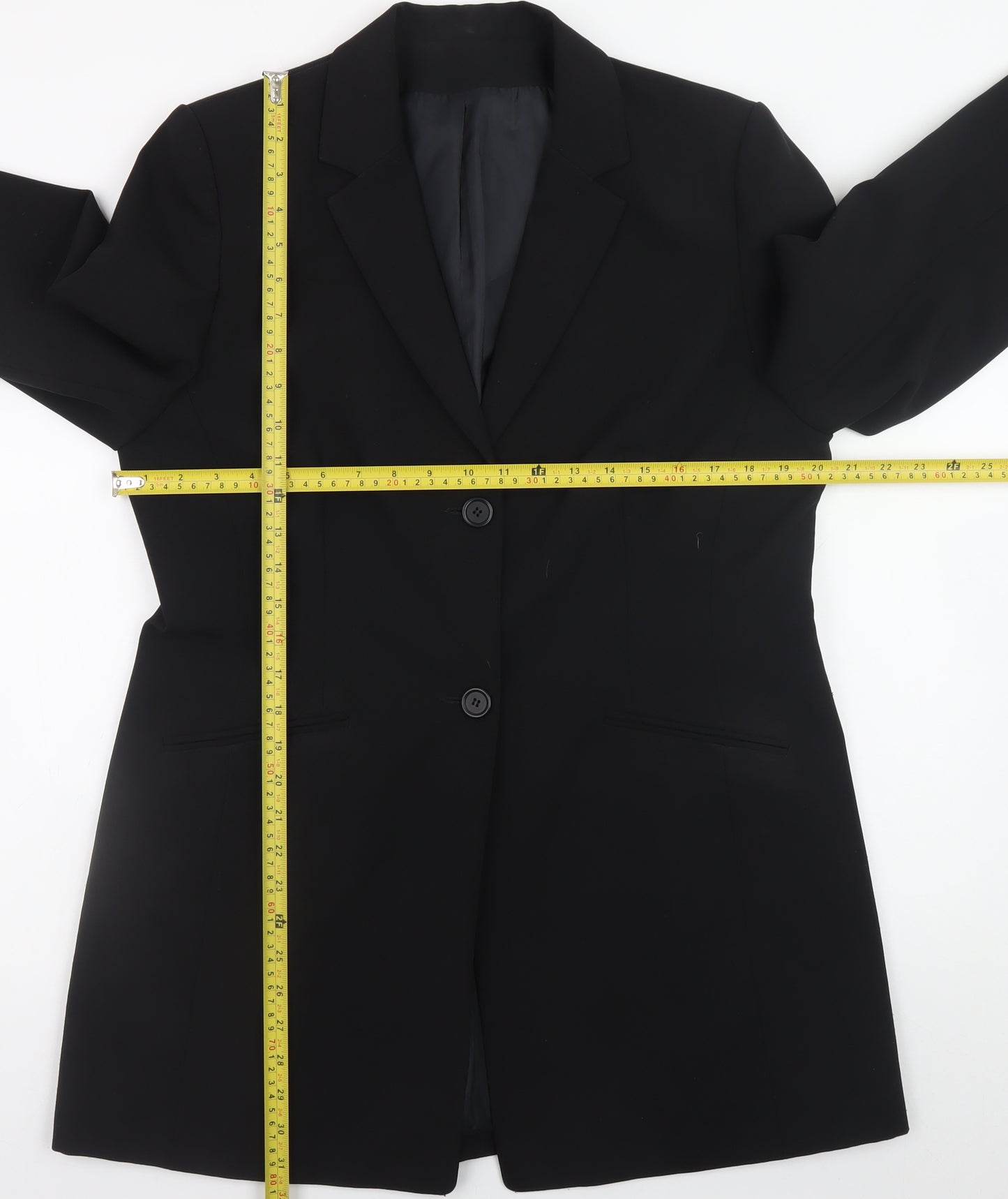 Dorothy Perkins Women’s Black Blazer Jacket Size 16 Smart Mid-Length