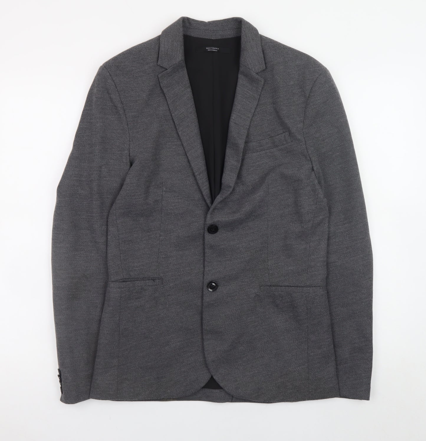 Zara Women Grey Blazer Jacket Size 8 Regular Fit