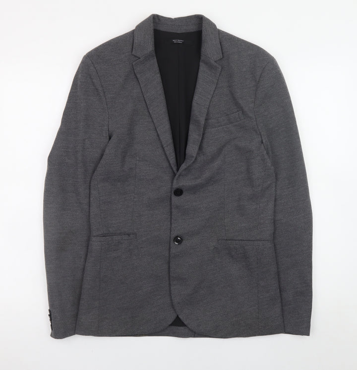 Zara Women Grey Blazer Jacket Size 8 Regular Fit
