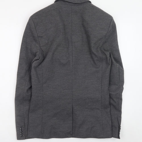 Zara Women Grey Blazer Jacket Size 8 Regular Fit