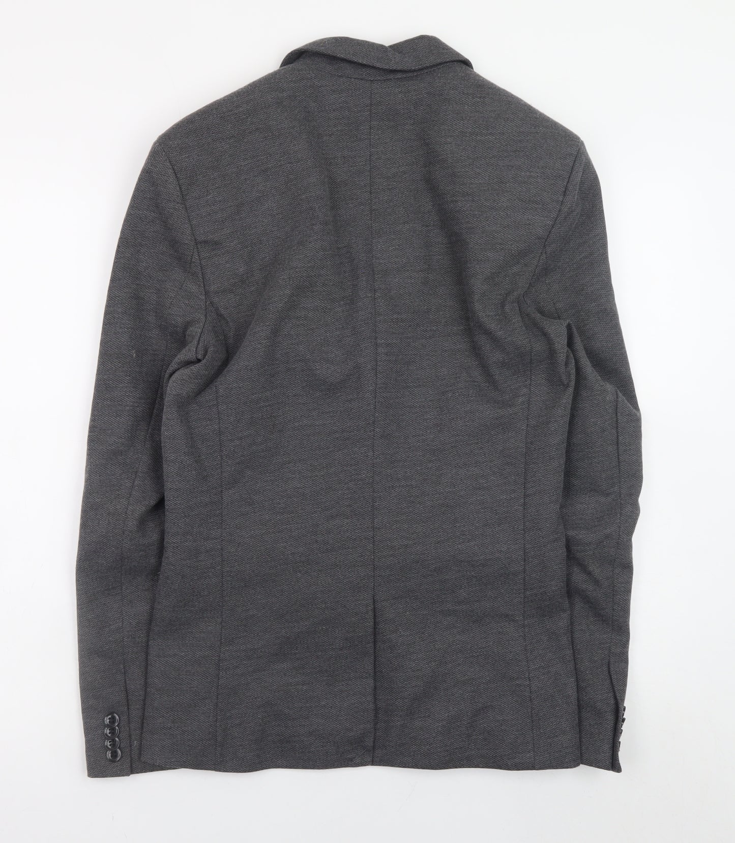 Zara Women Grey Blazer Jacket Size 8 Regular Fit