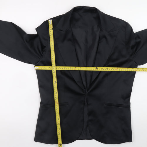 New Look Women’s Black Size 14 Satin Blazer Jacket