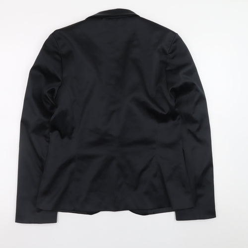 New Look Women’s Black Size 14 Satin Blazer Jacket