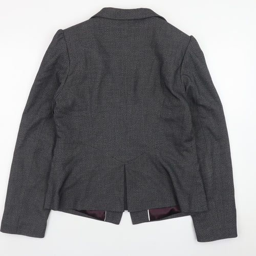 Next Women’s Grey Blazer Jacket Size 10 Lined Polyester Viscose Workwear