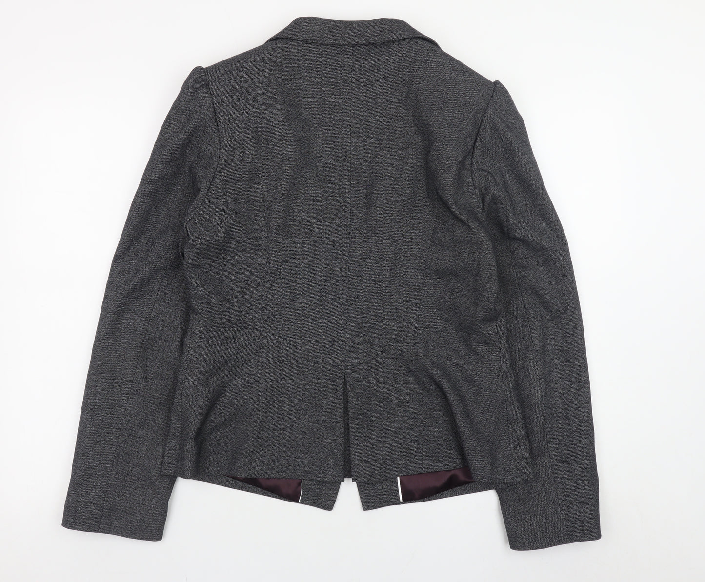 Next Women’s Grey Blazer Jacket Size 10 Lined Polyester Viscose Workwear