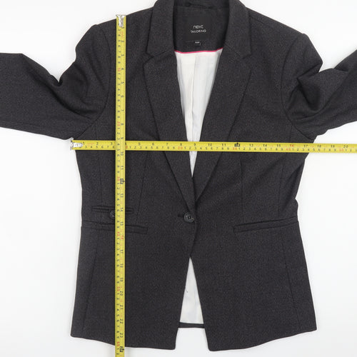 Next Women Black Tailored Blazer Jacket Size 10 Classic Wool Look