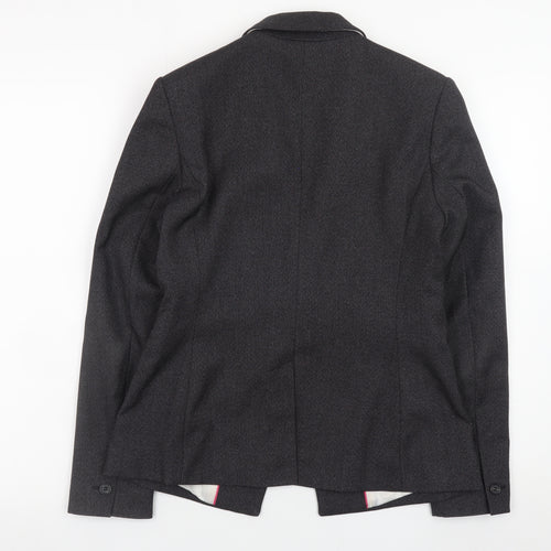 Next Women Black Tailored Blazer Jacket Size 10 Classic Wool Look