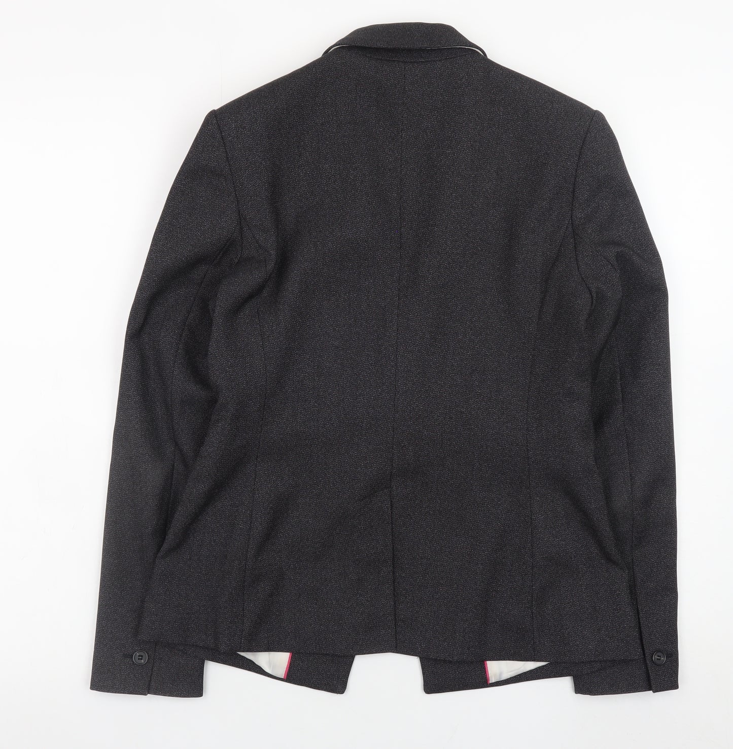 Next Women Black Tailored Blazer Jacket Size 10 Classic Wool Look