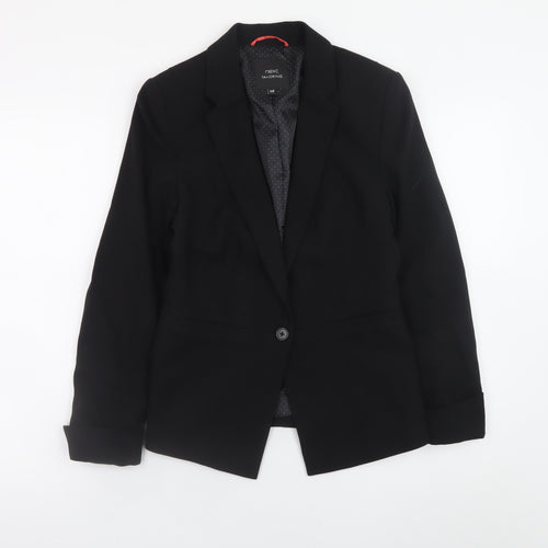 Next Women's Black Blazer Jacket Size 6 Regular Fit Lined Office Workwear