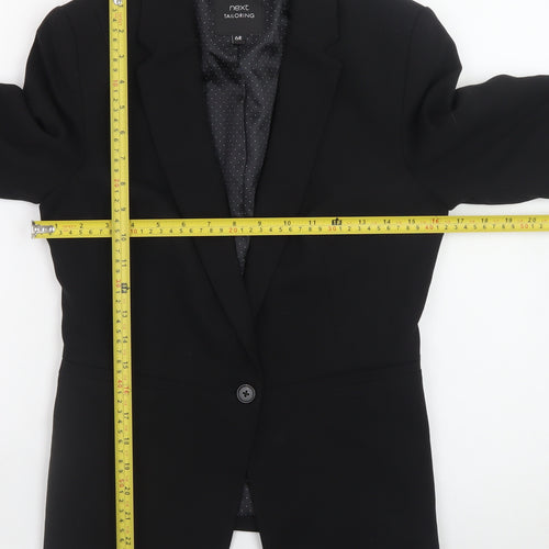 Next Women's Black Blazer Jacket Size 6 Regular Fit Lined Office Workwear
