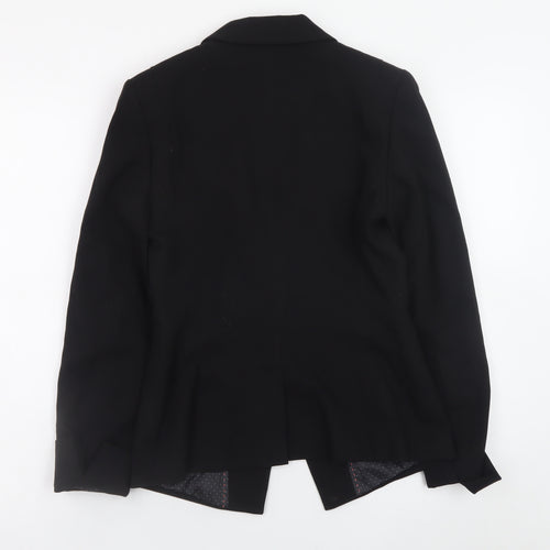 Next Women's Black Blazer Jacket Size 6 Regular Fit Lined Office Workwear