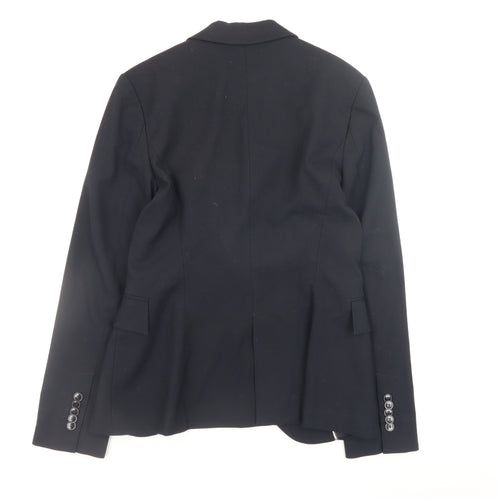 Zara Women's Black Blazer Size 10 Classic Lined Work Jacket