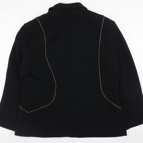 Jacques Vert Women’s Black Blazer Size 14 Formal Lined Jacket