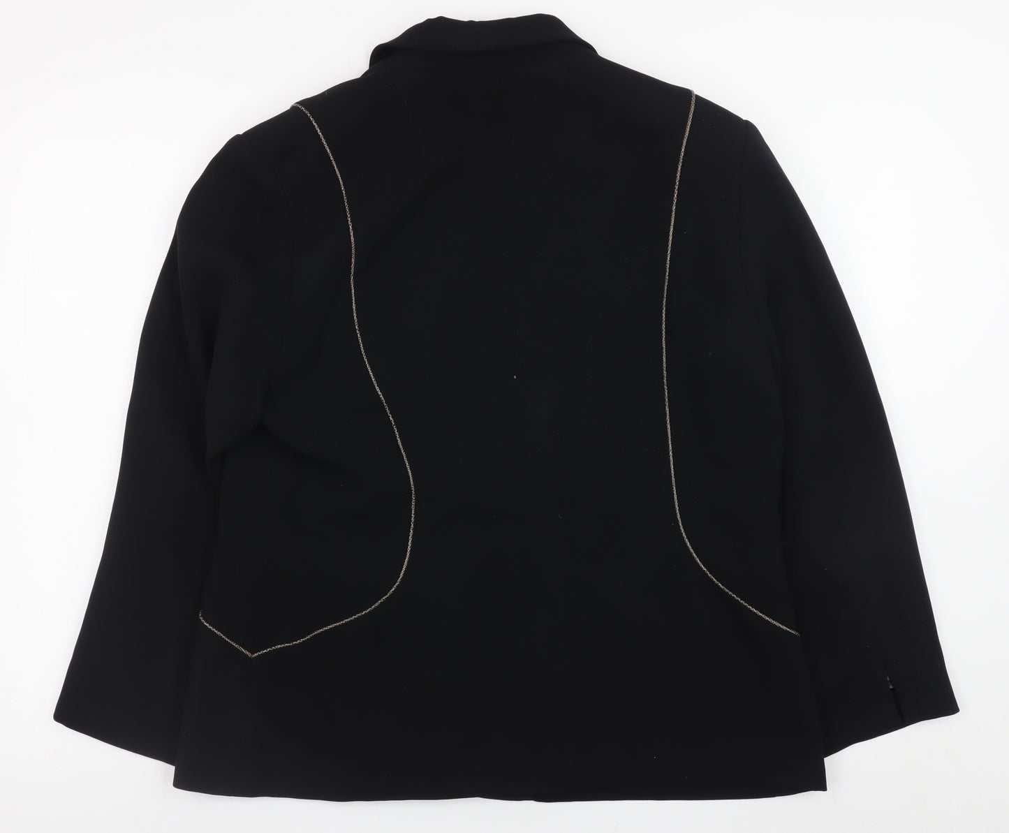Jacques Vert Women’s Black Blazer Size 14 Formal Lined Jacket