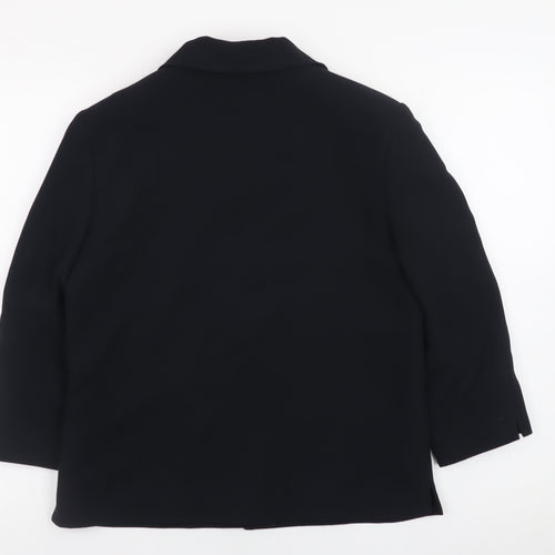 Monsoon Women’s Black Blazer Size 14 Classic Buttoned Jacket