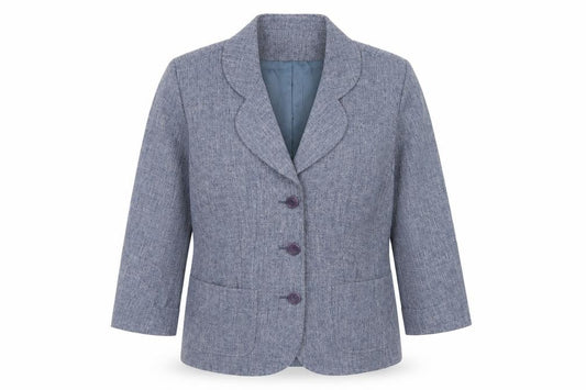 Front view of Cotswold Collections Women Blue, size 14, Classic Blazer Jacket