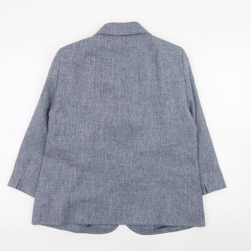 Cotswold Collections Women Blue Size 14 Classic Blazer Jacket