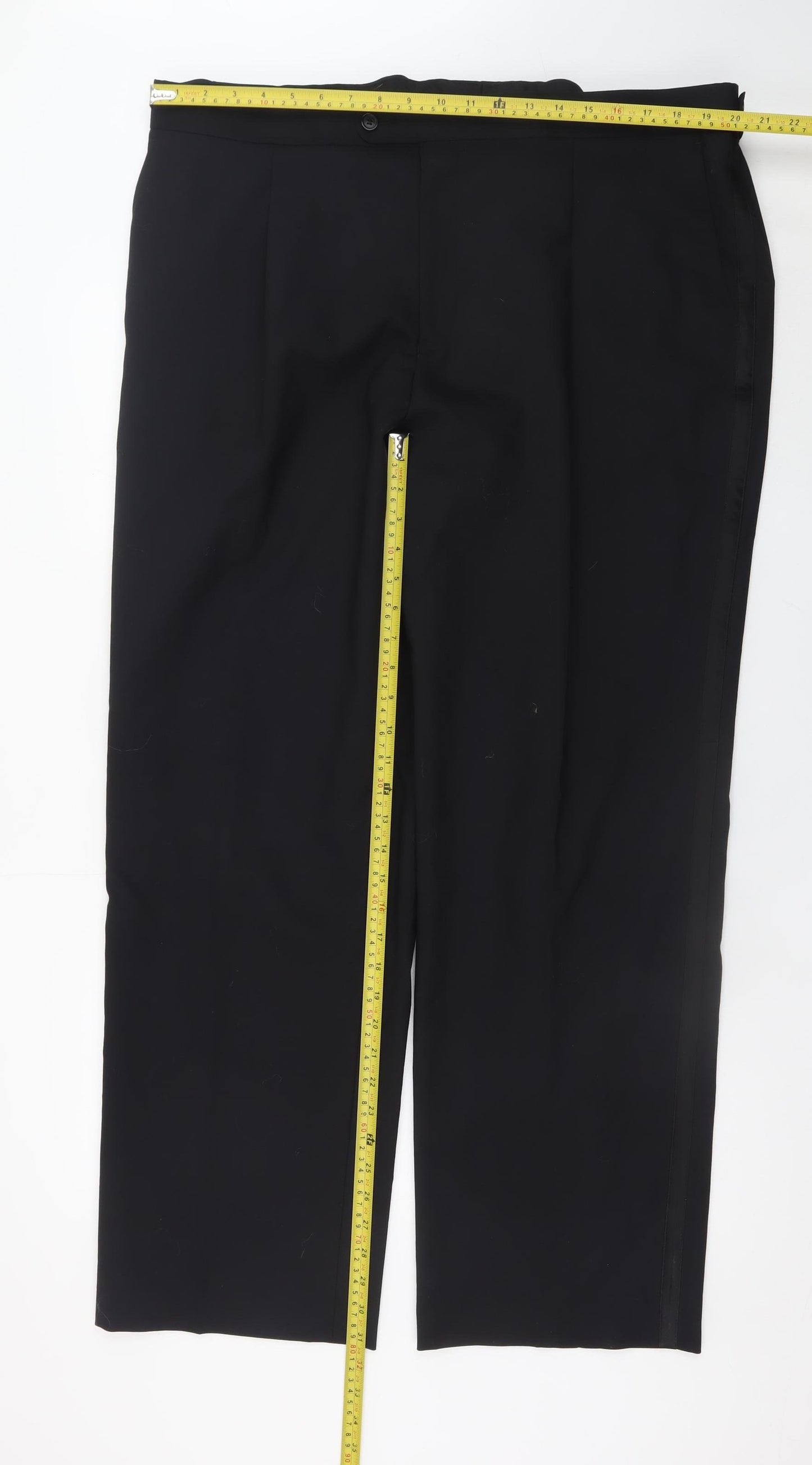 Taylor & Wright Men's Black Wool Blend Dress Pants 44W 31L