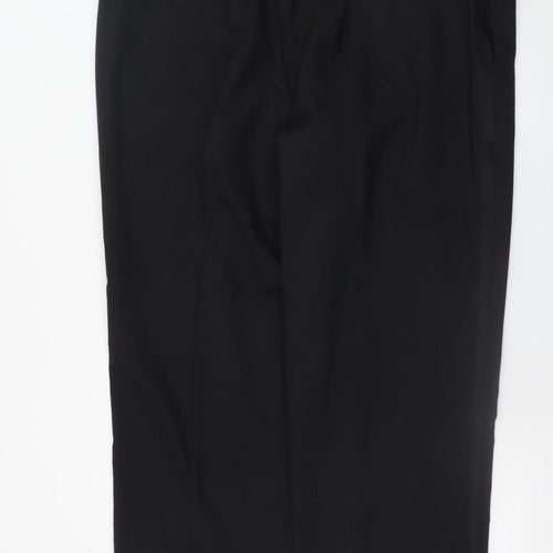 Taylor & Wright Men's Black Wool Blend Dress Pants 44W 31L