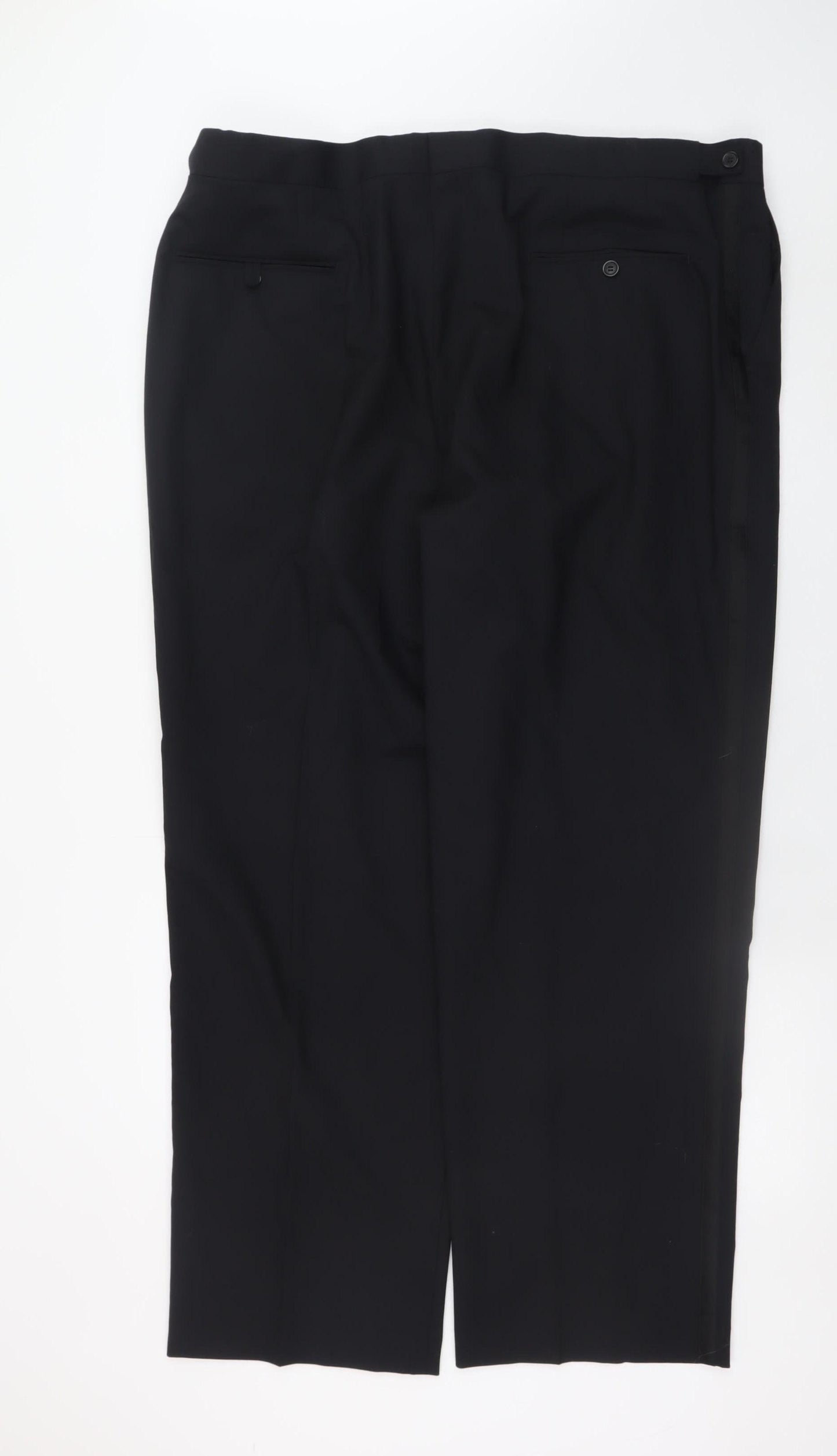 Taylor & Wright Men's Black Wool Blend Dress Pants 44W 31L