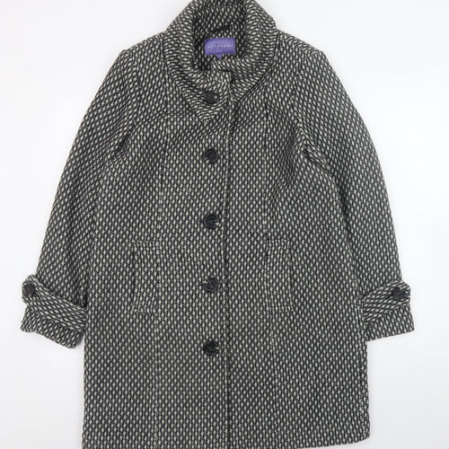 Autonomy Women Grey Mid-Length Wool Blend Button Overcoat Size 16