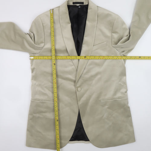 Marks and Spencer Men’s Beige XL Blazer Long Length Shawl Collar