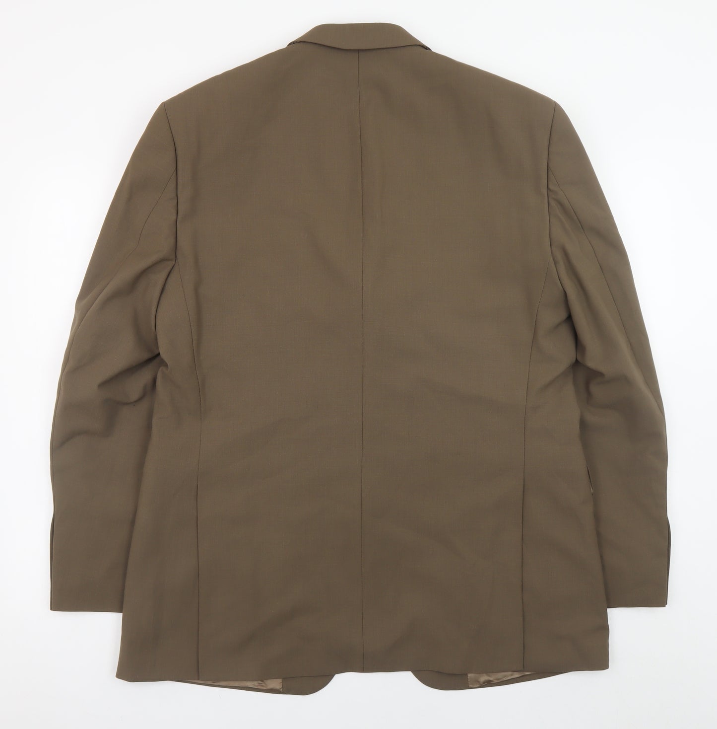 Tom English Men's Brown Wool Blend 42R Classic Blazer Jacket