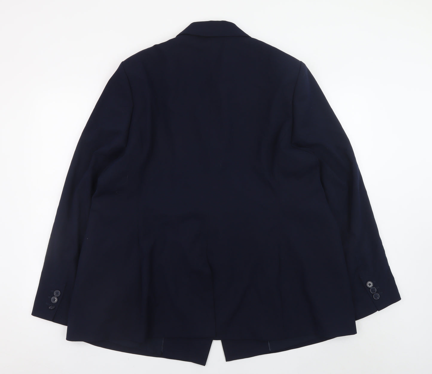 Marks and Spencer Womens Blue Size 22 Double Breasted Blazer Jacket