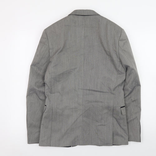 Women's Grey Regular Fit Blazer Jacket Size 10 Formal Workwear