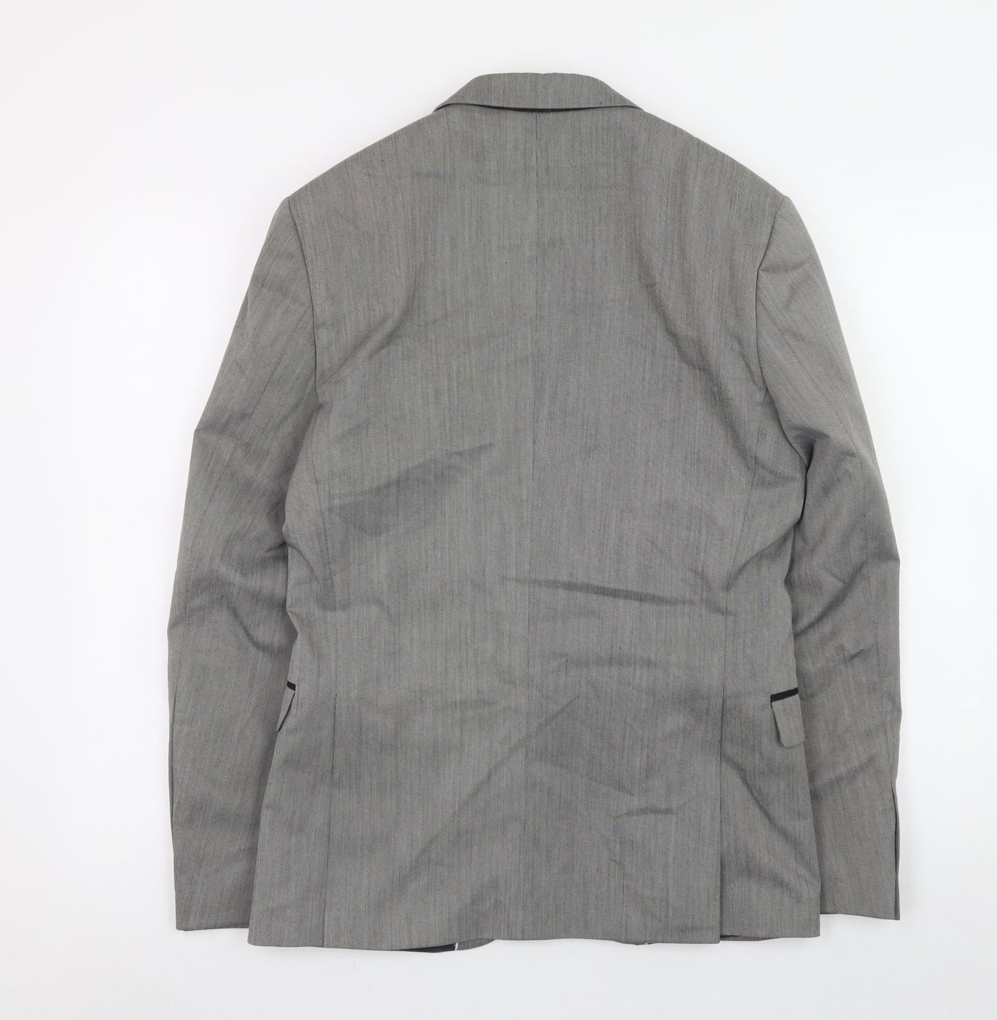 Women's Grey Regular Fit Blazer Jacket Size 10 Formal Workwear