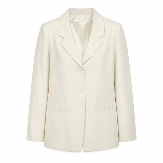 Front view of Damart Women’s Ivory Polyester Lined Blazer, size UK 12