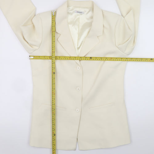 Damart Women’s Ivory Polyester Lined Blazer Size 12