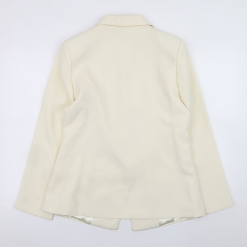 Damart Women’s Ivory Polyester Lined Blazer Size 12