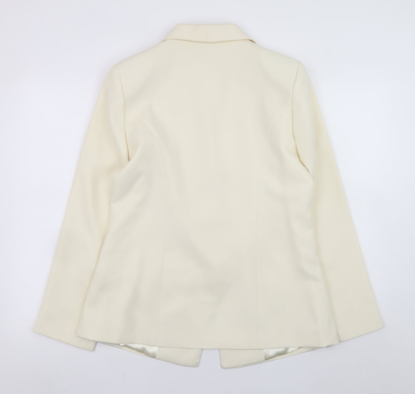 Damart Women’s Ivory Polyester Lined Blazer Size 12
