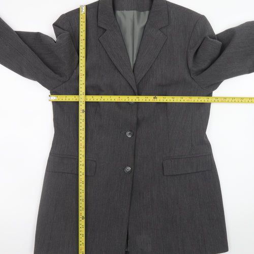 Dorothy Perkins Women Grey Size 12 Blazer Jacket Formal Workwear
