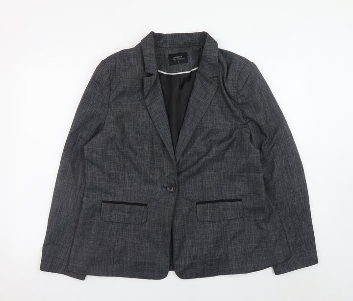 Papaya Women's Grey Check Blazer Jacket Size 18 Smart Workwear